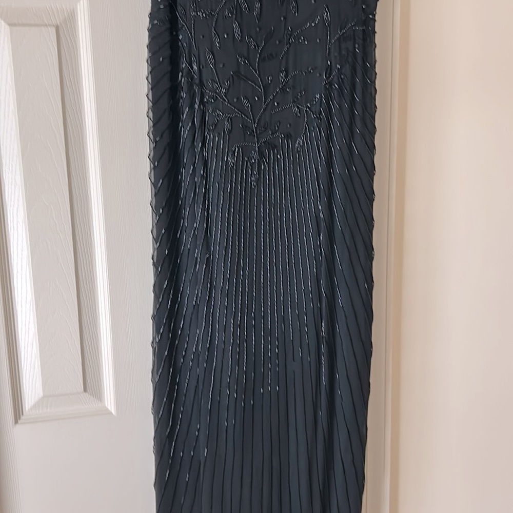 Vintage Adrianna Papell Black All Beaded evening dress Size 8 - Picture 4 of 7